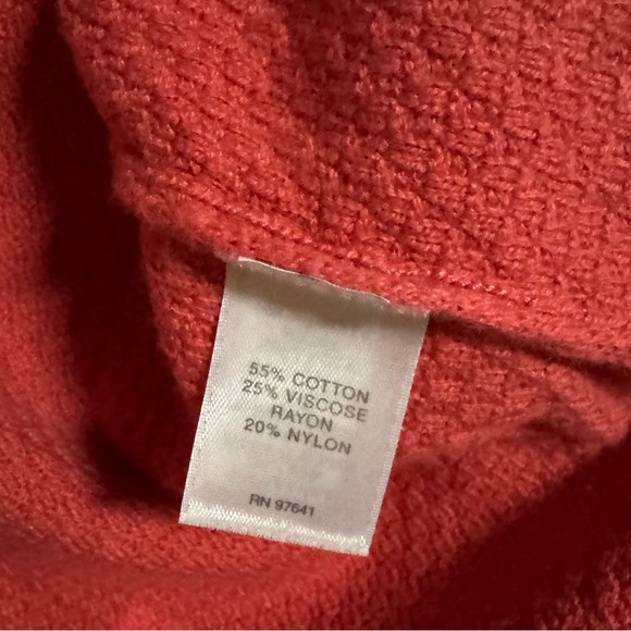 J. Jill women’s waffle knit orange tunic size small warm winter Comfy - Picture 5 of 5
